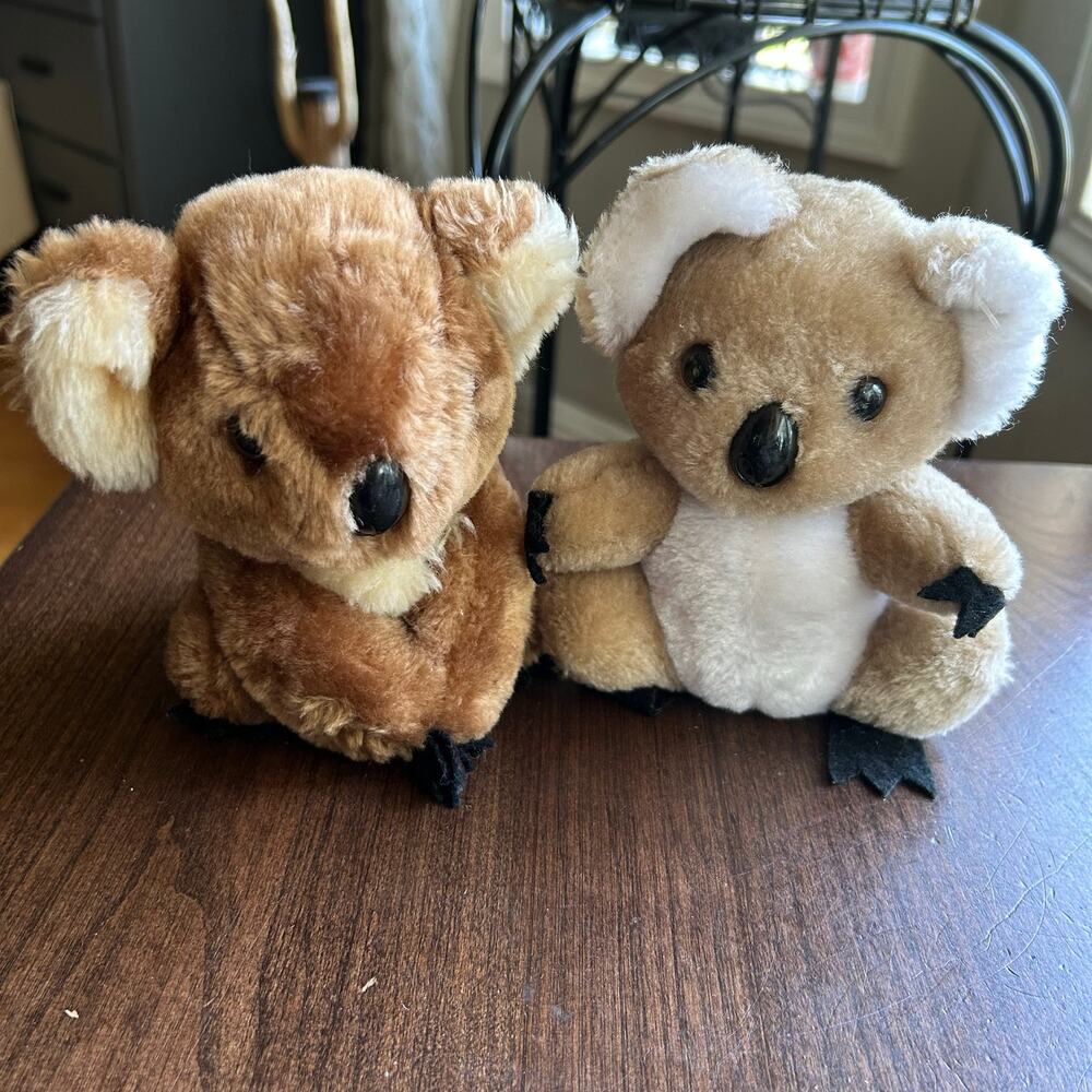 Vintage Dakin & Fun Farm stuffed plush koala bears 70s